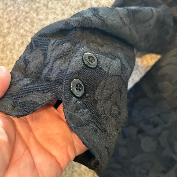 Croft & Barrow Black Floral Lightweight Jacket. Embossed. Classic. XL. EUC. - Picture 6 of 14